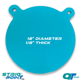 STRIQPOINT™ 12-Inch Double Hole Steel Shooting Target Gong • 1/2-Inch Thick
